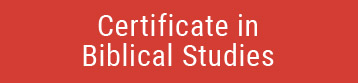 Certificate in Biblical Studies - 1 year